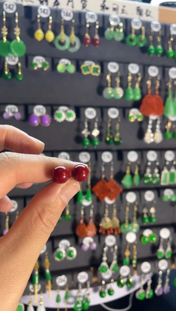 【闪购商品】翡翠耳饰银S925镶嵌看