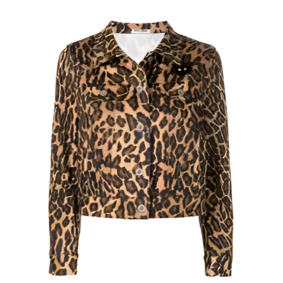 99新 MIU MIU/缪缪 娜娜专属 豹纹外套 36码