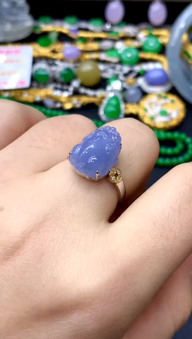 18K金镶嵌戒指翡翠379-中国好珍宝