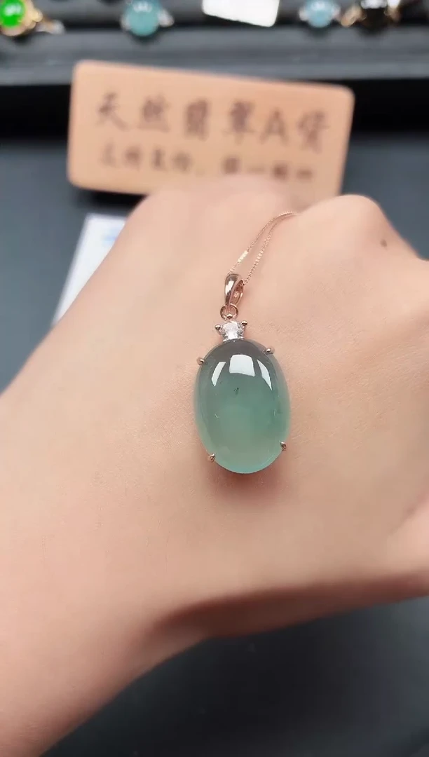 银S925镶嵌戒指翡翠1