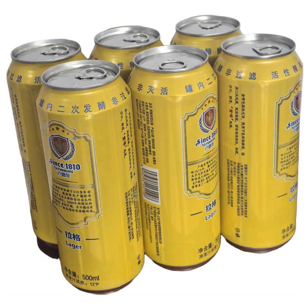500ml*6瓶/箱拉格啤酒瓶内二发、地下含锶水酿造、常温活菌保鲜，