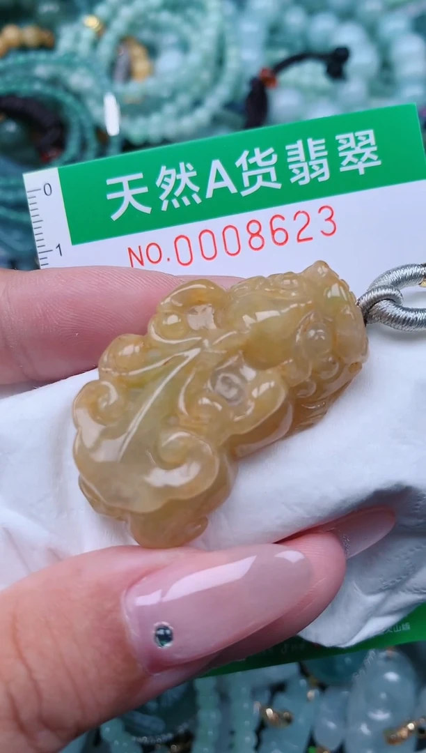 翡翠未镶嵌颈饰.0008623