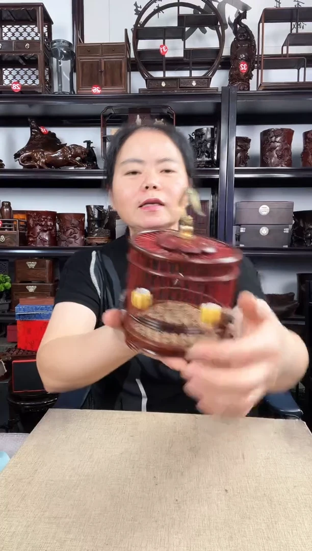 木蝈蝈笼老李红木工艺品