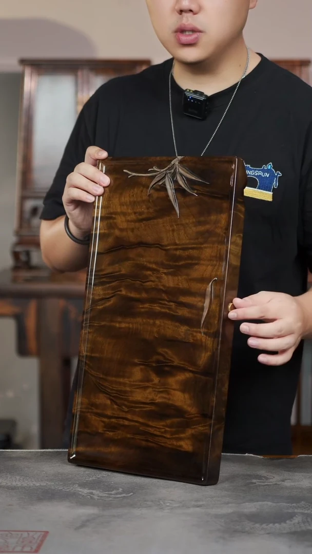 金丝楠401竹韵小品精品茶盘