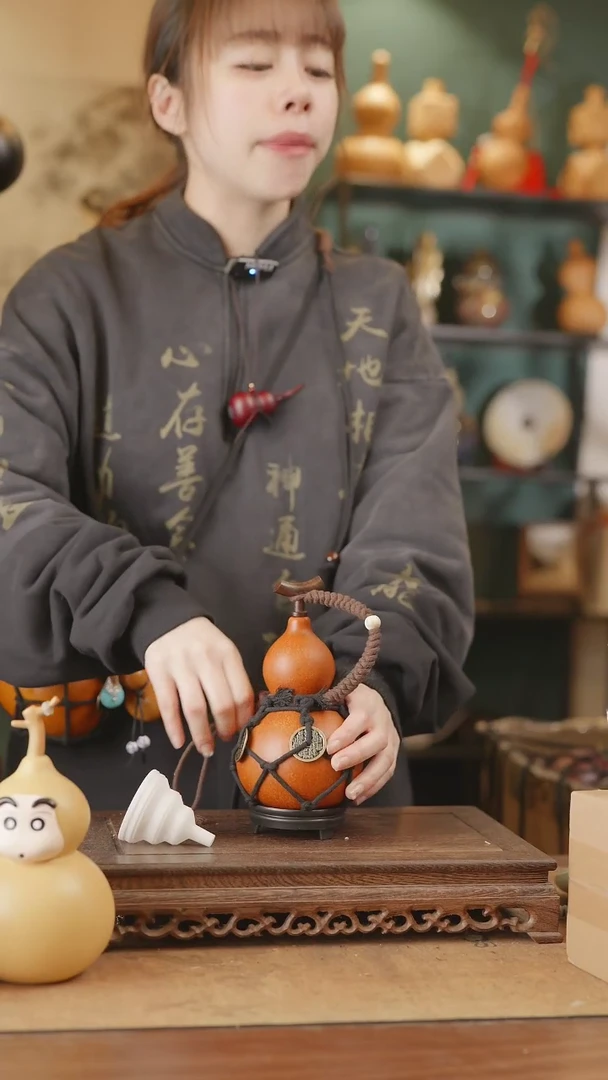 【闪购商品】5号精品天然大漆工艺防渗内胆酒葫芦~