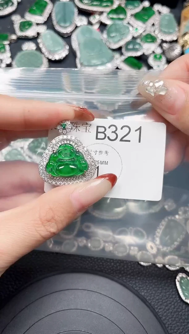 【闪购商品】翡翠颈饰未镶嵌赠皮绳321