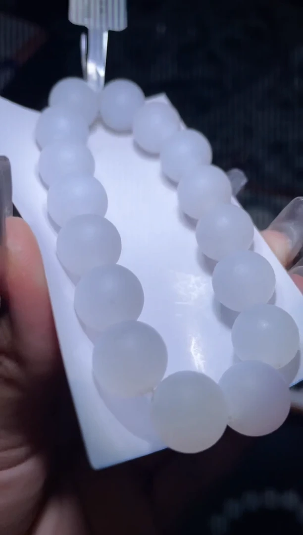 定制翡翠未镶嵌天然缅甸A货翡翠手串1