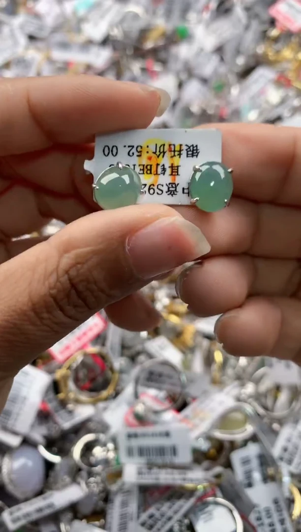 银S925镶嵌戒指翡翠101010---3