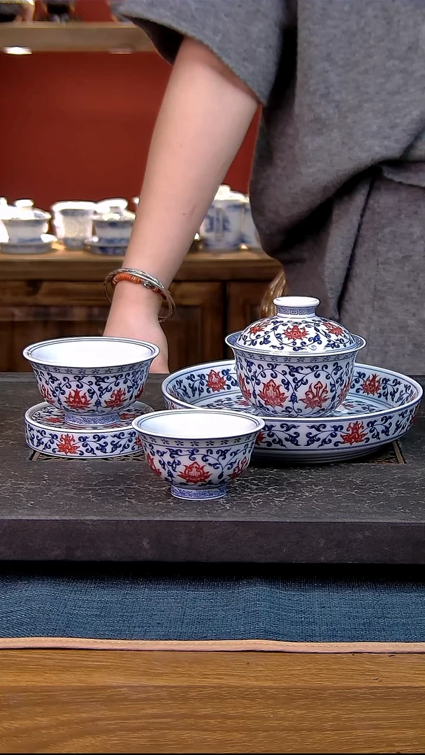 简装家用款5件套 白瓷陶瓷茶具