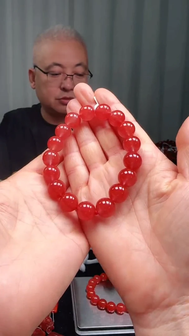 未镶嵌多样性发一件南红玛瑙12mm保山圆珠单圈 冰红