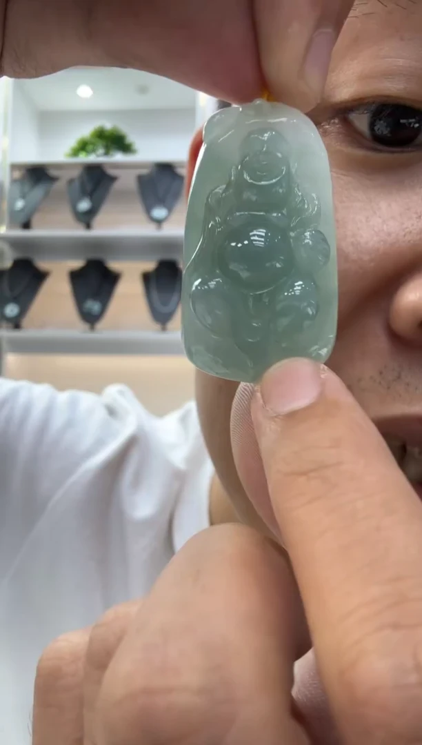 颈饰未镶嵌翡翠天然翡翠A货孤品一件