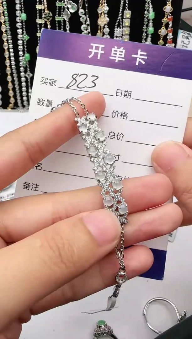 翡翠戒指银S925镶嵌1