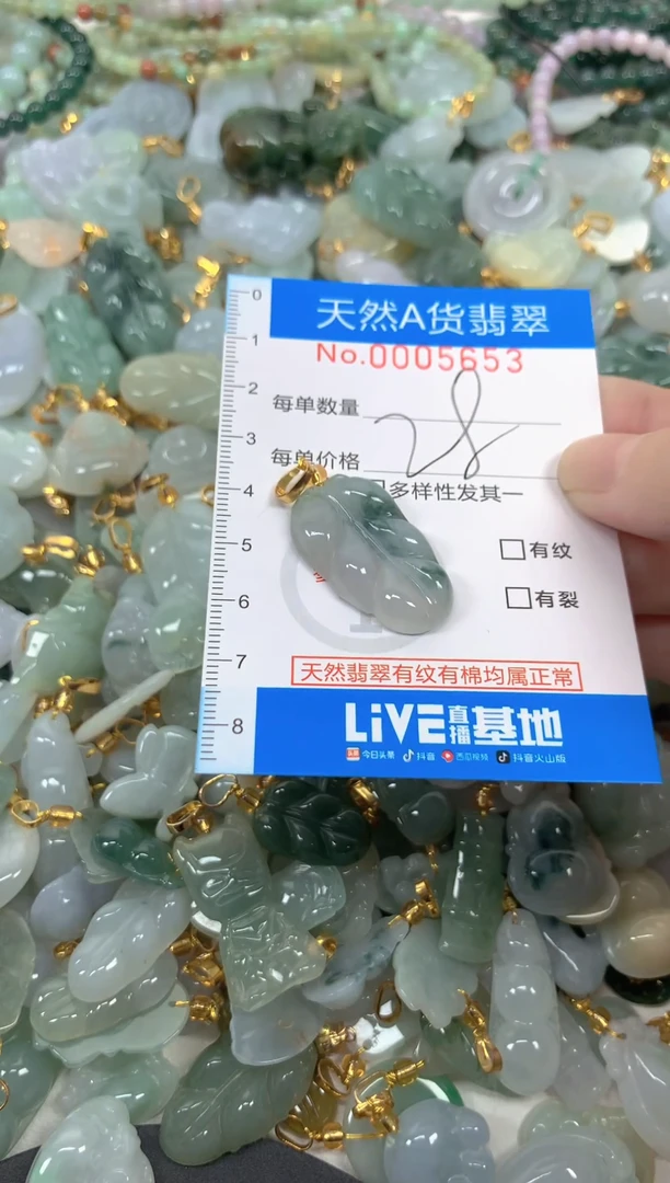 颈饰未镶嵌翡翠净货挂件-5653