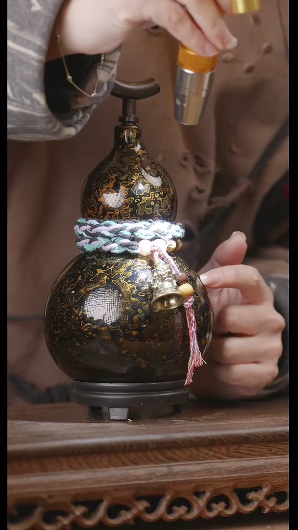 【闪购商品】254号精品天然大漆工艺防渗内胆酒葫芦~