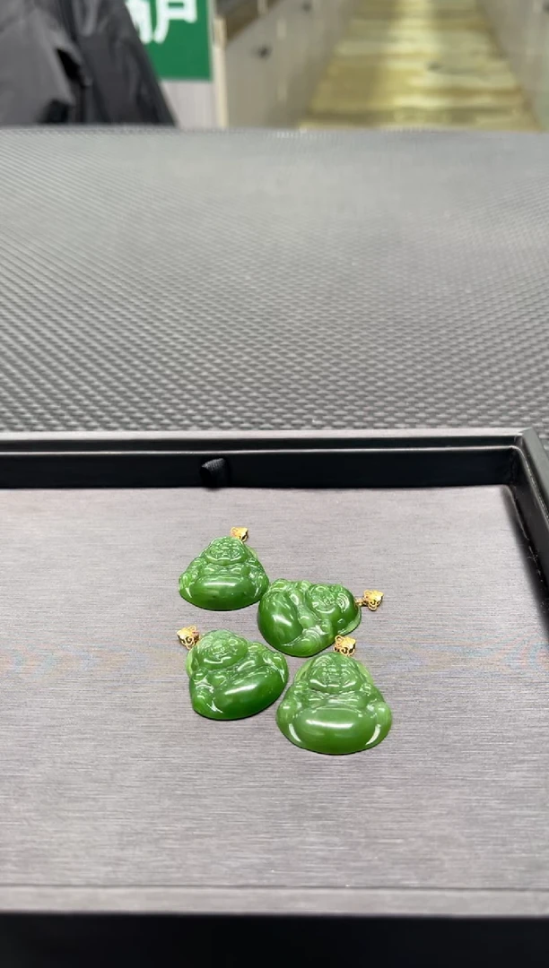 【闪购商品】和田玉吊坠18K金镶嵌多样性发1件