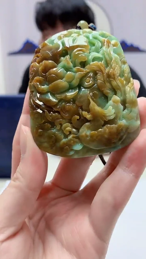 【闪购商品】定制翡翠未镶嵌5060zm-毛货挂件凤凰52