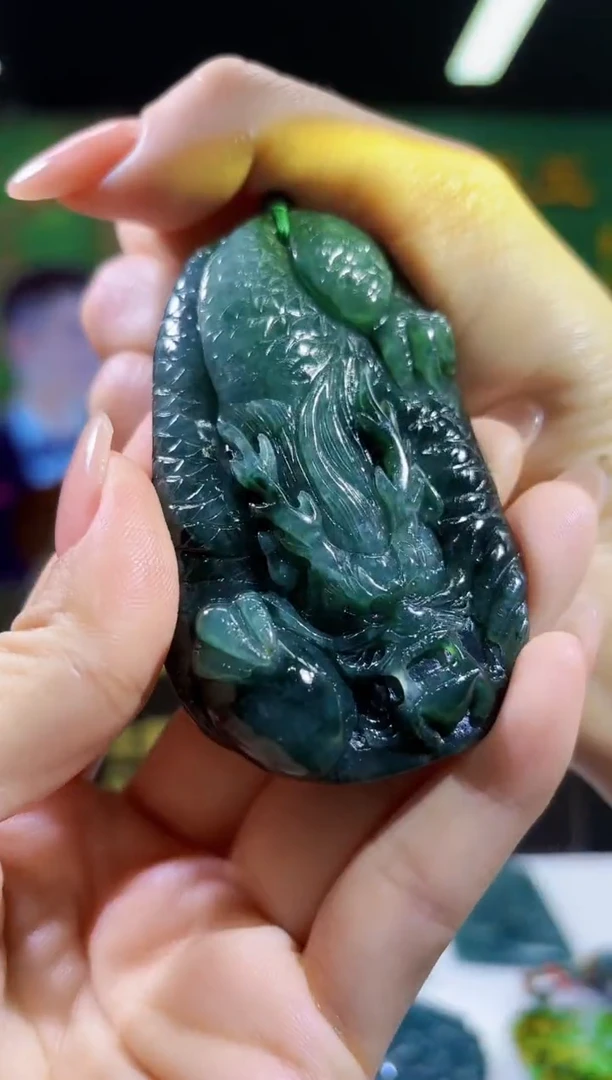 定制翡翠未镶嵌0630/Y/发其一件/龙