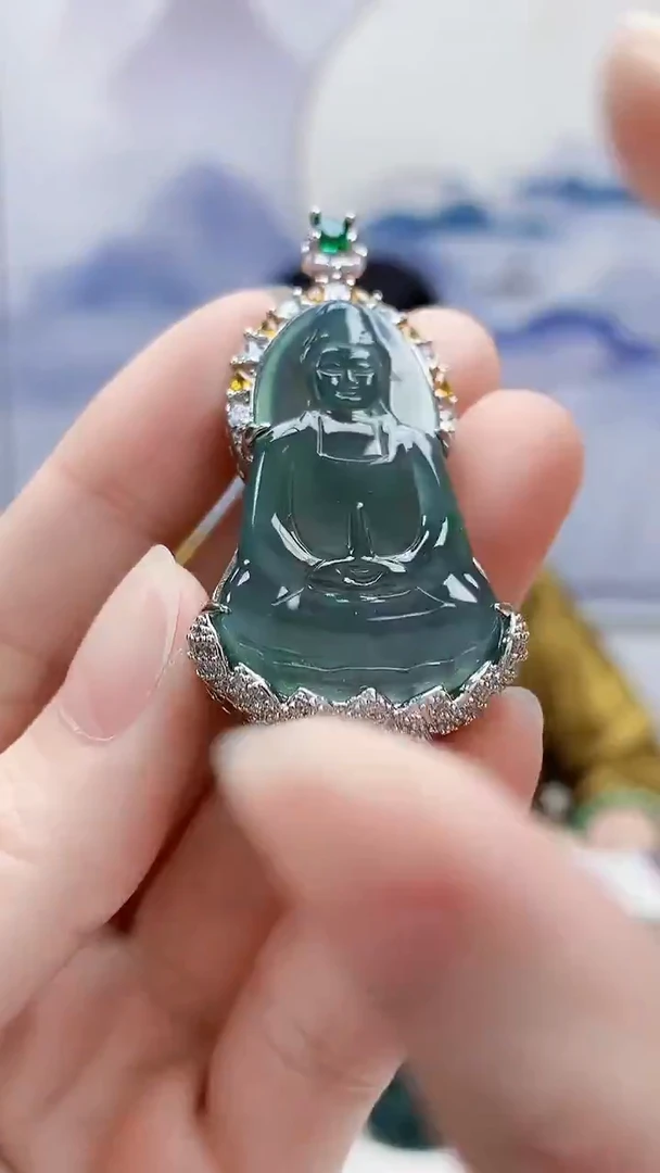 未镶嵌定制翡翠4852ry-毛货挂件22