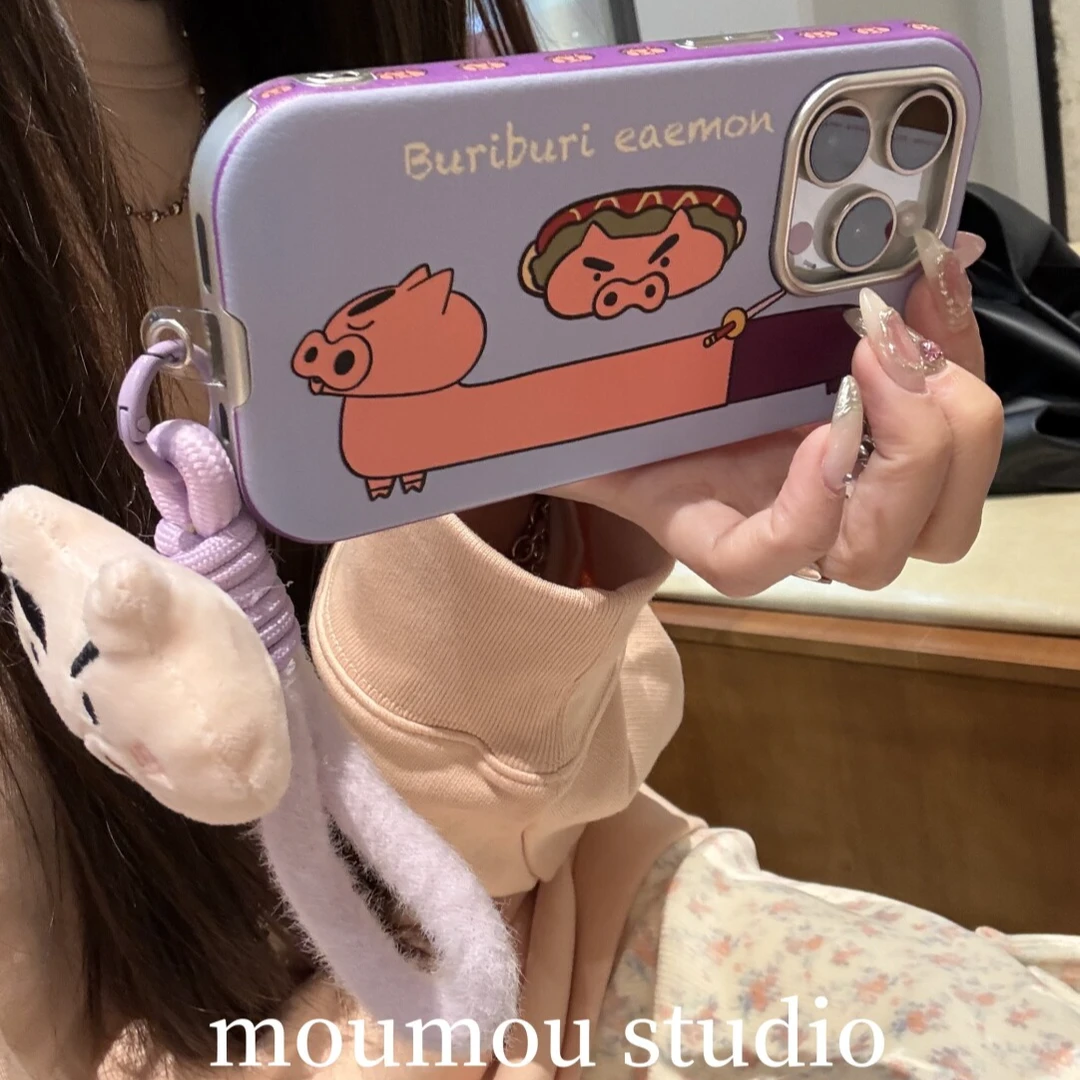 创意卡通腊肠猪适用苹果16手机壳iphone15可爱14promax少女心13软