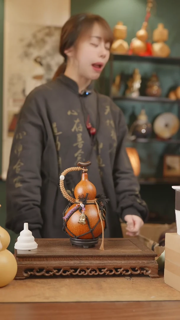 【闪购商品】322号精品天然大漆工艺防渗内胆酒葫芦~