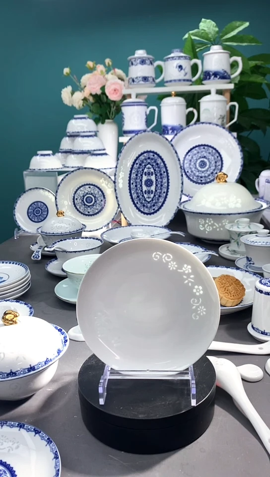 【闪购商品】陶瓷青花春意小汤勺6个