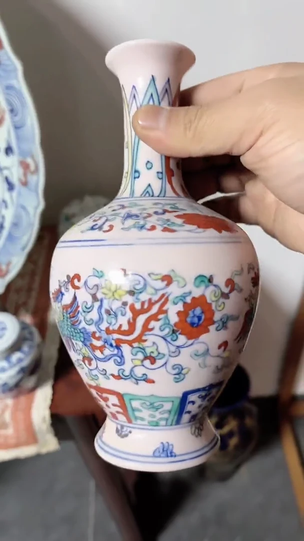 【闪购商品】瓷陶瓷斗彩瓶摆件