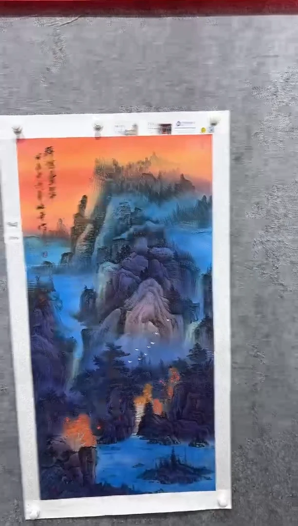 国画张传亭老师的红袍作品