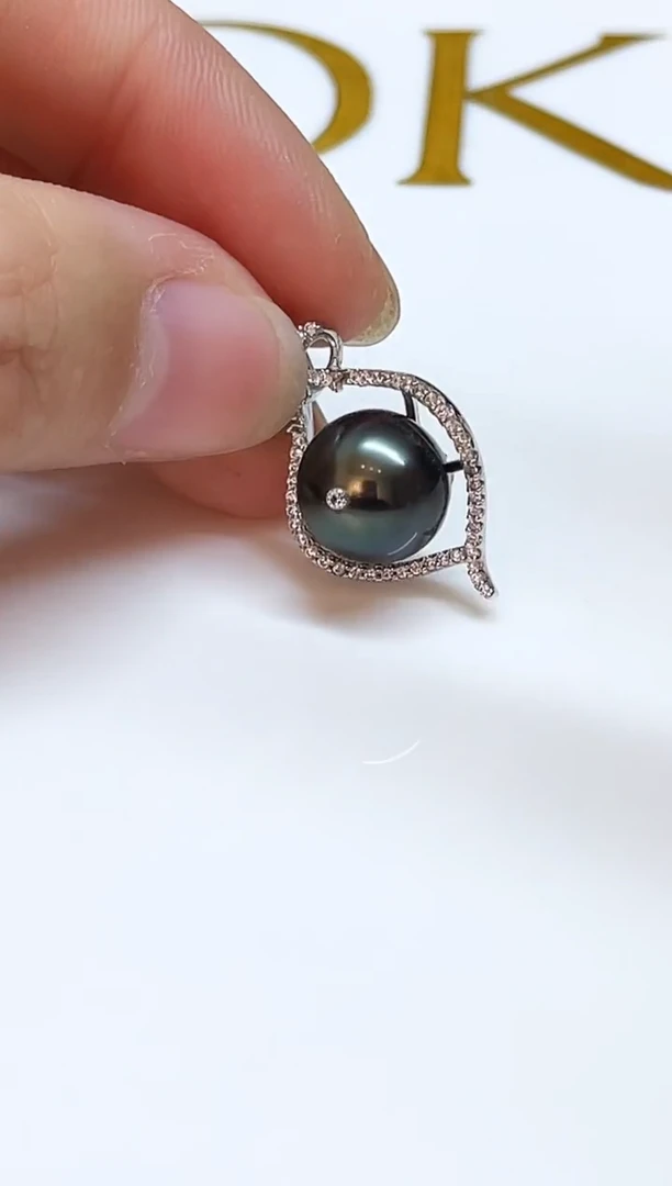 银S925镶嵌颈饰海水珍珠12mm