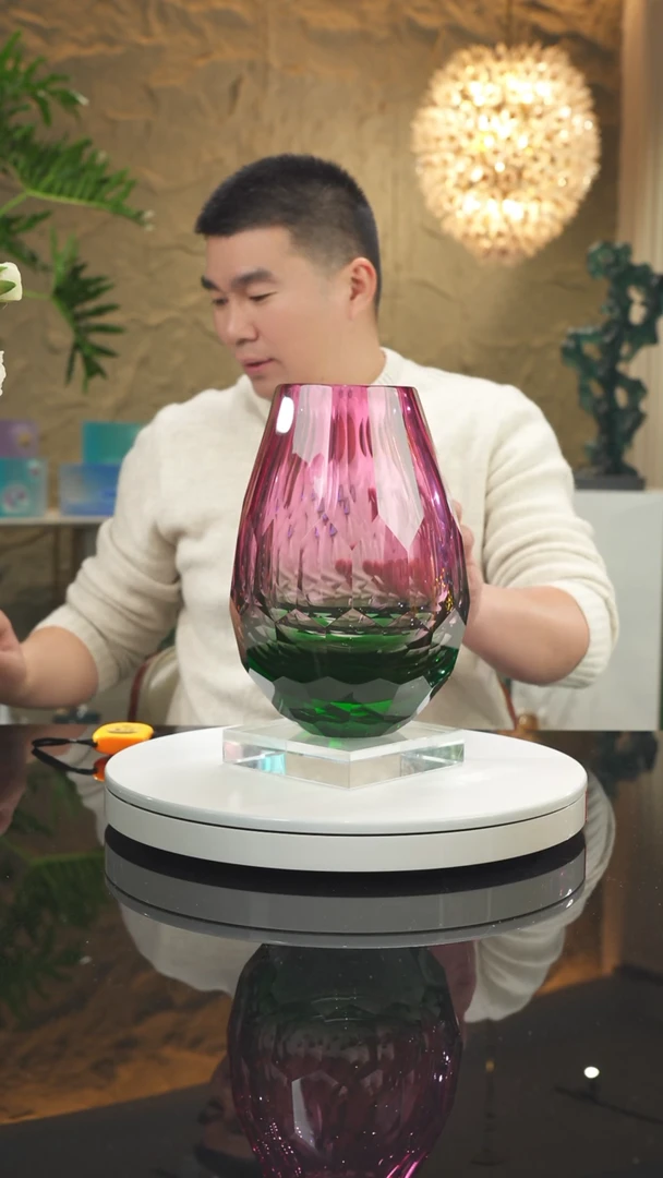 【闪购商品】摆件福利金红绿切面花瓶预售