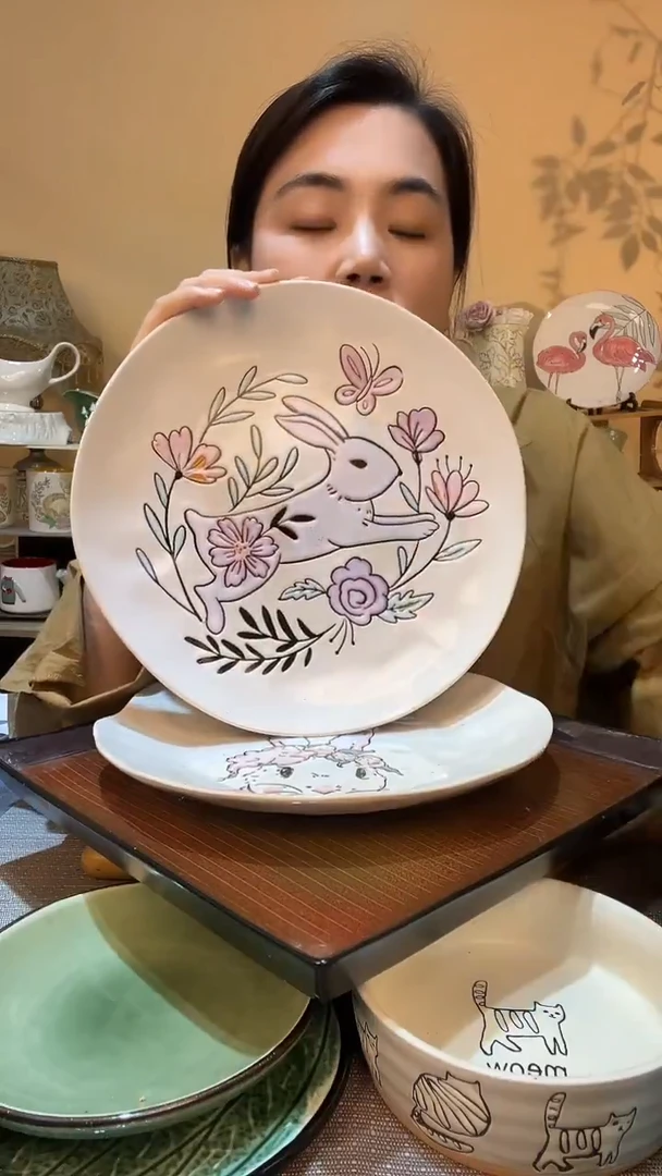 瓷片11英寸盘 微瑕介意勿拍