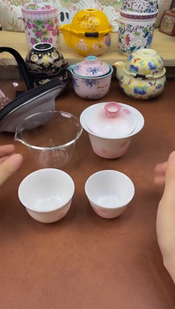 陶陶瓷茶具摆件旅行套组