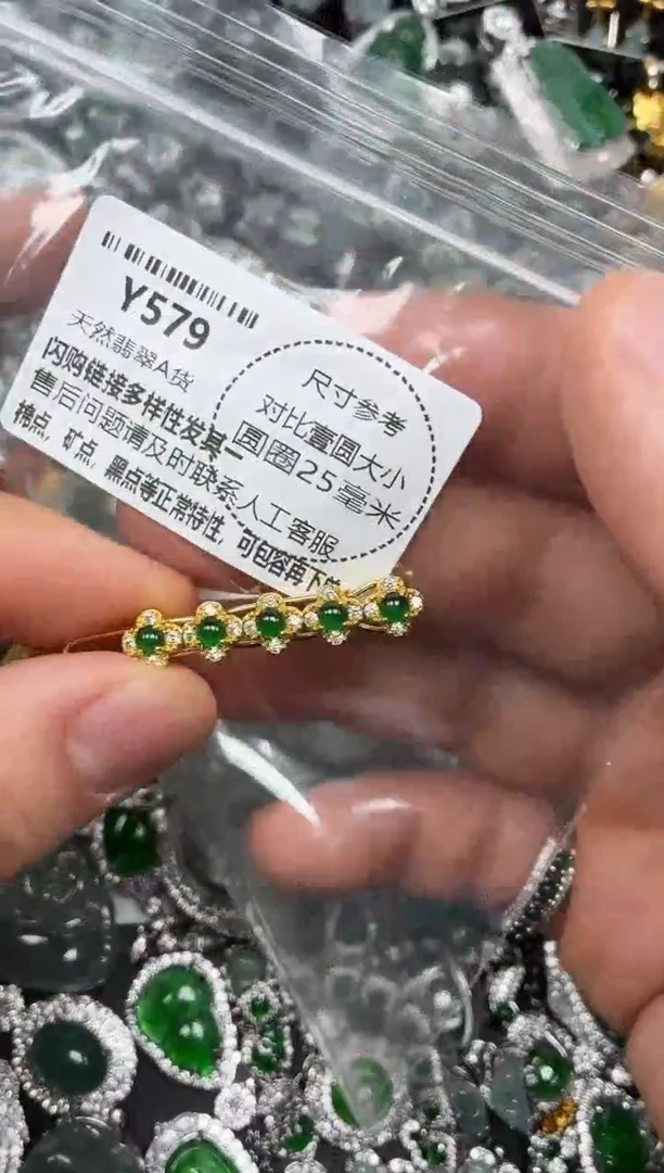 颈饰未镶嵌翡翠Y579发夹