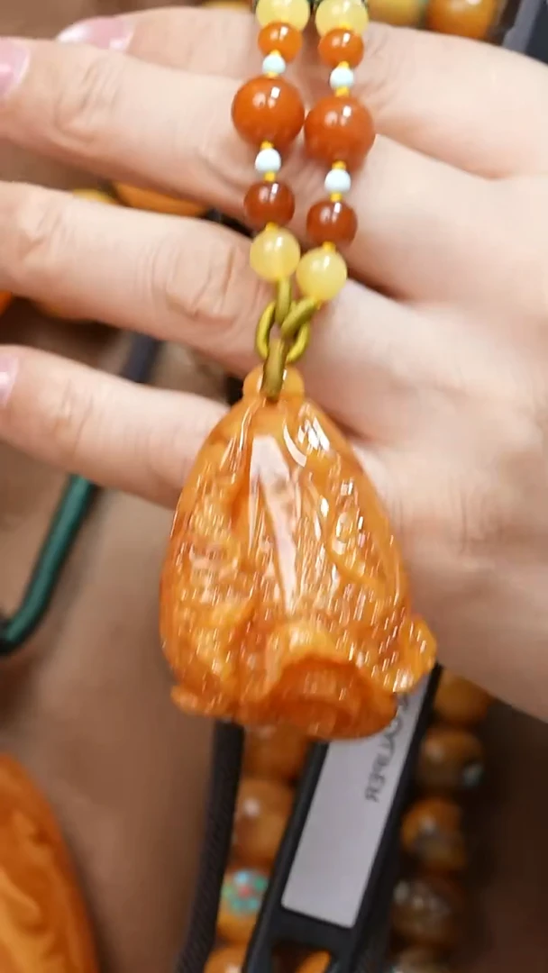 蜜蜡颈饰未镶嵌1180天然蜜蜡珠宝奇石全部保真