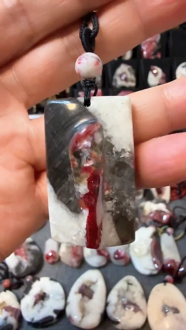 【闪购商品】天然辰砂大晶砂随行吊坠1