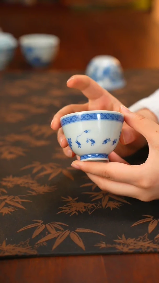 铖瓷窑柴窑婴戏图单杯