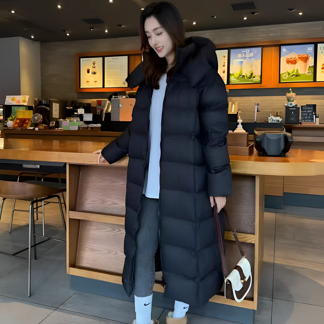 25新超长款过膝抗寒保暖连帽羽绒服加厚时尚