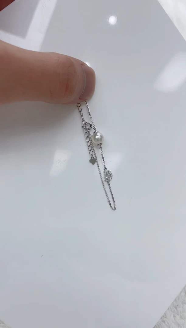 【闪购商品】海水珍珠手链银S925镶嵌海水珍珠手链