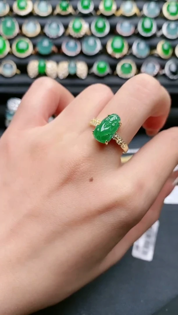 【闪购商品】翡翠戒指银S925镶嵌1111111