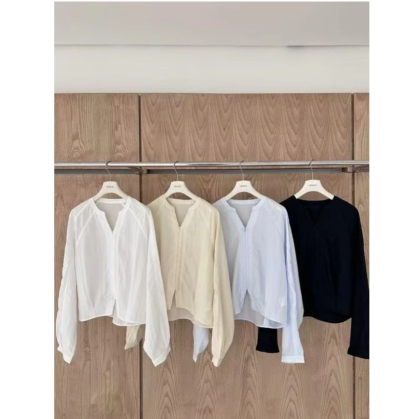 十三行Orange-夏季福秒微透叠穿外搭防晒小上衣#R15002