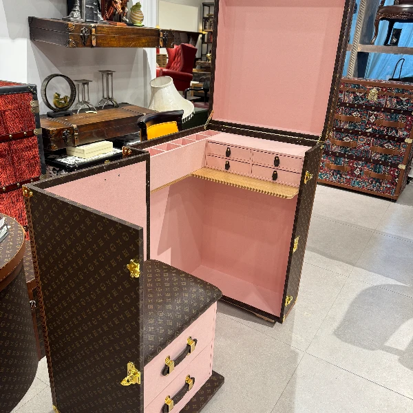 【源头工厂】老花梳妆柜家用轻奢卧室梳妆柜复古化妆柜73x69x110cm