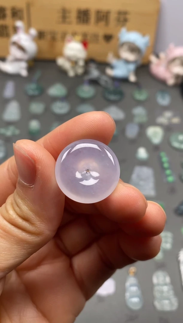 【闪购商品】翡翠颈饰未镶嵌冰紫扣子/芬