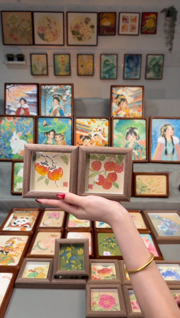 国画小雪柿 小荔枝 一组11