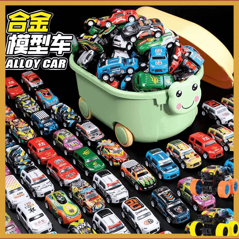 属越野车装爆款惯性儿童铁皮】收纳箱【小汽车玩具合金车