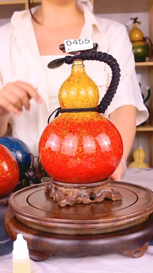 0455真葫芦真大漆 葫芦到家福禄也就到家啦