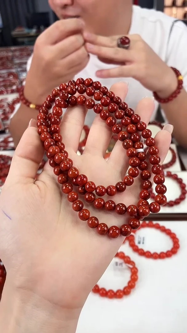 南红玛瑙瓦西多圈7+未镶嵌一个/条