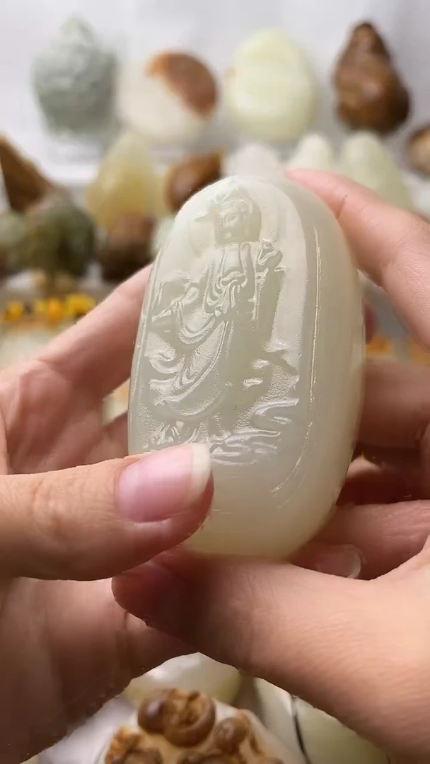 石材古青石棉纹正常不退换观音