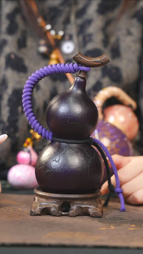 【闪购商品】RY157大漆酒葫芦不包手串及旋转底座
