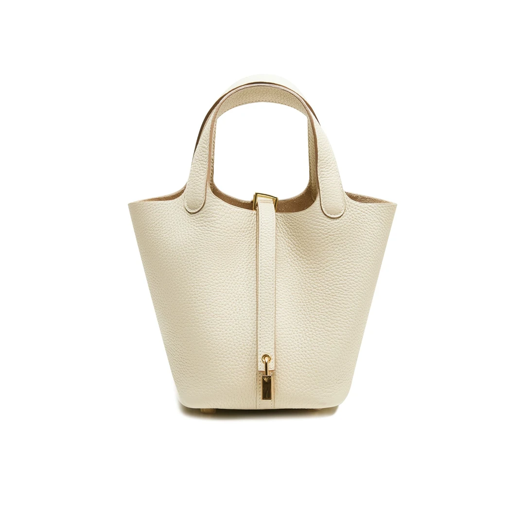 LILYLIKES 定制水桶包双根耐磨车缝线知性手提包简约包轻奢