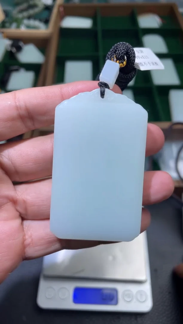 定制和田玉平安牌46