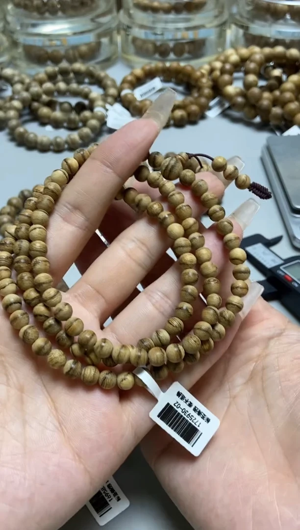 沉香手串达拉干圆珠长串0.6多样性发其一